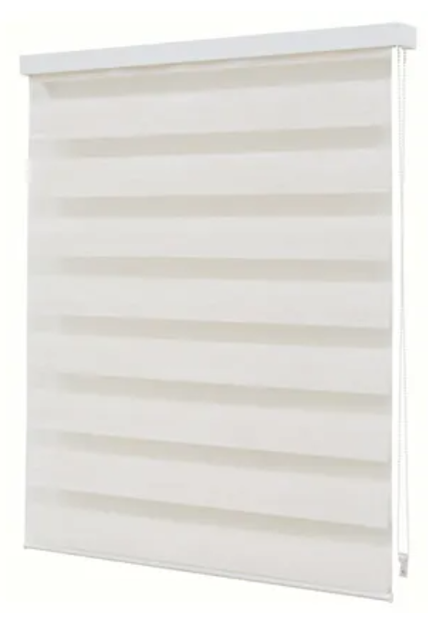 Afbeeldingen van Decomode roljaloezie lichtdoorlatend structuur gemeleerd linnen crème 90x160cm